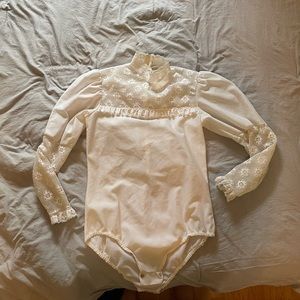 VINTAGE white bodysuit